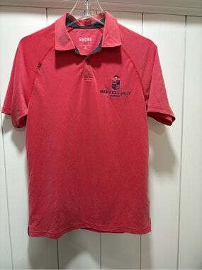 Rhone x Members Only Red Polo Shirt size small
